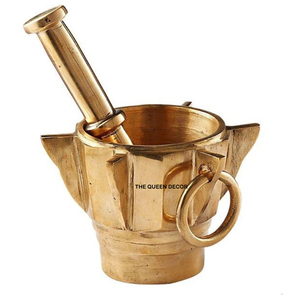 Mortero Decorativo Moderno de Hierro Marrón con Forma Redondeada para Herramientas de Cocina, Molinillo de Especias, Precio Accesible - Product Image 6