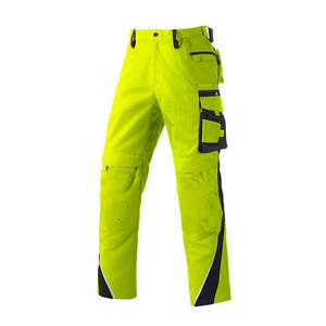 Pantalon de sécurité en tissu extensible, design flexible pour les travailleurs de la construction et des usines, pantalon de travail utilitaire cargo de sécurité - Product Image 1