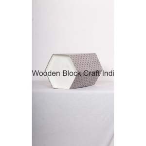Nouvelle Arrivée Poubelle Décorative Faite à la Main en Carton Imprimé au Bloc de Bois avec Couvercle Autoportant en PP pour la Maison - Product Image 4