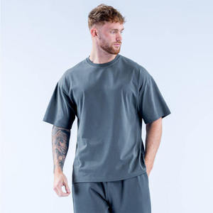 T-shirt pour homme en coton 100% lourd, coupe ample, style streetwear décontracté, vintage - Product Image 1