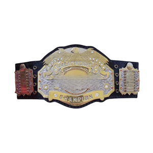 Cinturón de Campeón de Peso Pesado, Diseño en Oro y Plata, Título Personalizable en Cuero, Artículo Coleccionable de Lucha Libre Premium con Águila - Product Image 1