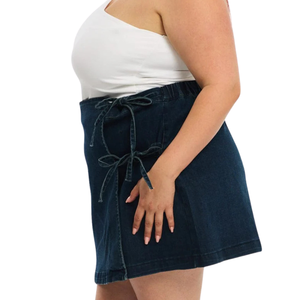 Vente en gros de jupes en jean pour femmes grandes tailles, tissu personnalisable, échantillon gratuit, meilleure qualité - Product Image 3