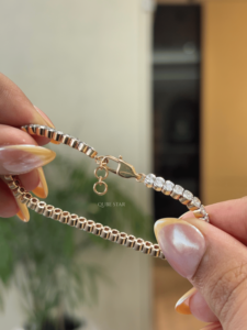 3.40 CTW Round Lab Grown Diamond Bezel Set Tennis Bracelet in 9.4g VVS-VS EF Solid Gold Anniversary <b>Gift</b> for Her - Product Image 4