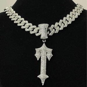 Pendentif Hip Hop RB Gems, croix personnalisée, argent 925, bijoux HipHop Rock Rapper, pendentif en diamant Moissanite VVS pour hommes - Product Image 3