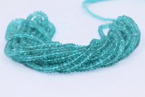 Natural Apatite Smooth Rondelle Beads 3.5-5 mm 16 Inches Strand for Jewelry Making - Product Image 4