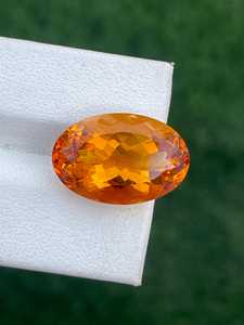 พลอยซิทรินธรรมชาติทรงรีเจียระไนสำหรับทำเครื่องประดับชั้นดี - Product Image 6