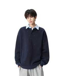 Chemise à manches longues pour homme, logo personnalisé, best-seller, 100% coton, 240 GSM, couleur unie, coupe classique, imprimé, anti-froissement - Product Image 3