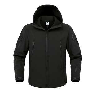 Custom Logo <b>Men's</b> Tactical Softshell Jacket Waterproof Windproof <b>Fleece</b> <b>Lined</b> Hooded <b>Coat</b> - Product Image 5
