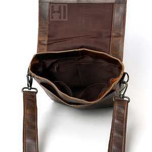 Bolso Bandolera de Cuero Hunter con Cera Dura Premium para Hombre, para Oficina y Viajes - Product Image 6