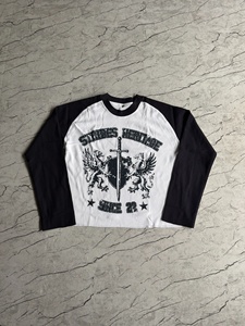 Hot Selling Street Style Custom Logo Screen Print <b>Shirt</b> Street Wears Double Layers <b>Thermal</b> Long Sleeve - Product Image 1