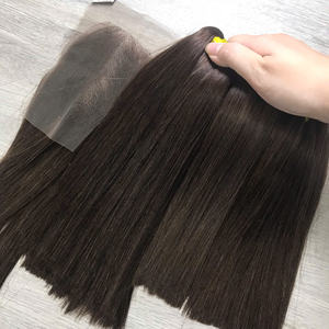 Trama de pelo virgen súper doble dibujado, pelo vietnamita al por mayor, precio de fábrica, cutícula, hueso intacto, Color marrón recto para mujer - Product Image 6