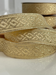 High Quality Medieval Braid Pattern 22mm Golden <b>Ribbon</b> Braided Design with Elegant Golden Braid-22mm Golden Braid Pattern - Product Image 6