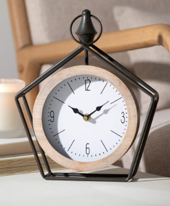 Reloj de Escritorio Metálico Pentagonal para Decoración Moderna del Hogar y la Oficina - Product Image 5