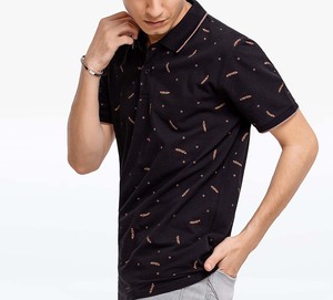 เสื้อโปโลผ้าไหมน้ำแข็งปักโลโก้แบบกำหนดเองสำหรับผู้ชาย พร้อมโลโก้ปัก 100% ผ้าฝ้าย เสื้อโปโลพิมพ์ลายโลโก้สำหรับผู้ชาย - Product Image 4
