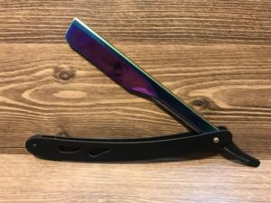 Professional Barber Folding Shaving <b>Razor</b> full color <b>Single</b> Half <b>Blade</b> Straight Edged <b>Razors</b> with Custom Logo - Product Image 3