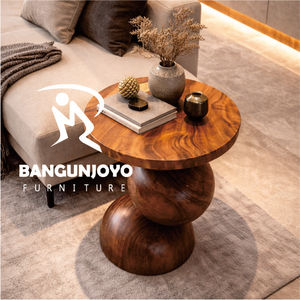 Table basse/tabouret moderne de luxe en bois massif, écologique et durable, pour usage extérieur, salon, hôtel, restaurant, salle à manger - Product Image 2