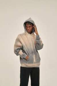 Nueva Sudadera con Capucha de Moda para Hombre, Otoño-Invierno, 360g, con Efecto Desgastado y Acabado Vintage - Product Image 2