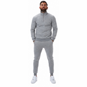 Survêtement en molleton de coton pour homme, idéal pour l'entraînement, le jogging et les activités sportives, coupe moderne ajustée et légère - Product Image 1