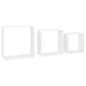 Juego de 3 Estantes de Pared Cúbicos de MDF Blanco, Pequeños, Medianos y Grandes, para Exhibir en la Pared de tu Hogar u Oficina - Product Image 3