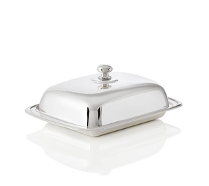 Caja de Mantequilla de Acero Inoxidable de Diseño Clásico para el Hogar, Decoración de Mesa con Tapa para Guardar Queso y Mantequilla - Product Image 1