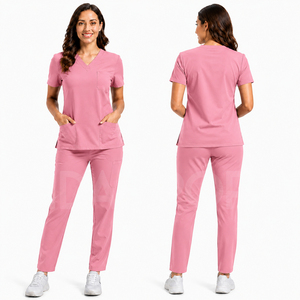 Conjunto de Uniformes Médicos para Enfermeras, Uniformes de Hospital Transpirables, Tela Antiarrugas, Ropa Médica Personalizada, Proveedor de EE. UU. - Product Image 1