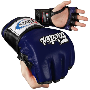 ถุงมือ MMA Fairtex รุ่นใหม่ คุณภาพดีที่สุด ดีไซน์ล่าสุด อุปกรณ์ต่อสู้สำหรับการต่อสู้แบบ Grappling หนัง PU แบบครึ่งนิ้ว ปิดด้วยแถบตีนตุ๊กแก - Product Image 3