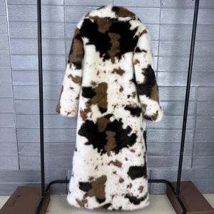 Manteau long d'hiver Nesta Sports Plus Size Vintage en fausse fourrure pour femme, sur mesure, doux et moelleux, à carreaux, avec col en fourrure de renard - Product Image 4
