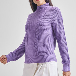 Sweat-shirt décontracté élégant et confortable pour femme, col châle, tricoté, anti-plis, texture lisse, prêt pour l'hiver, mode OEM ODM - Product Image 3