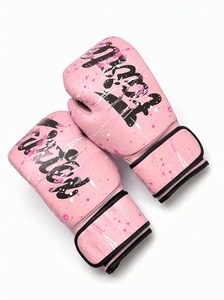 Gants de boxe en cuir véritable marron avec motif éclaboussures, fermeture auto-agrippante, protection UV, imperméables, séchage rapide, antidérapants pour la boxe - Product Image 6