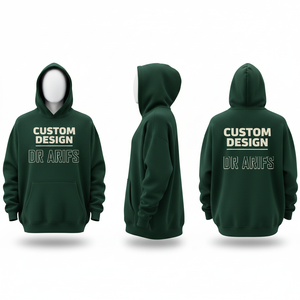 Sudadera con Capucha para Hombre, Diseño Personalizado, Estampado Delantero y Trasero, Corte Regular, Felpa de Algodón, Ropa Casual de Otoño - Product Image 2