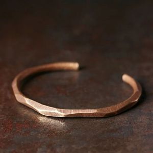 Geometric Cuff <b>Bracelet</b> Antique Bronze Plated <b>Copper</b> Alloy Unisex Vintage Style luxury premium design men women - Product Image 1