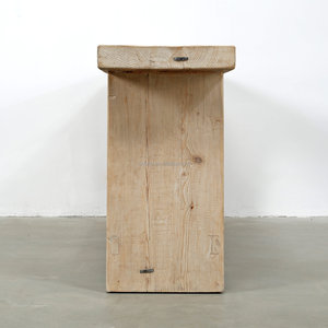 Salon moderne américain planches rondes et épaisses en <span class=keywords><strong>bois</strong></span> massif de chêne naturel <span class=keywords><strong>vieilli</strong></span> Table <span class=keywords><strong>console</strong></span> - Product Image 5