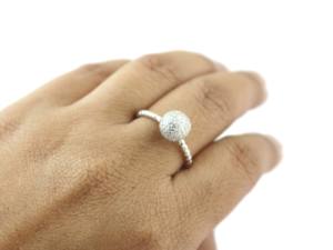Bague en argent sterling 925 avec dôme en CZ, faite à la main, fine et élégante – Cadeau de bijoux minimaliste et raffiné - Product Image 6
