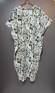 Nuevo Kaftán con Estampado Animal, Cuello en V, Cierre con Cordón, Corte Evase, de Algodón Suave Indio, con Encaje, Largo Completo, para Playa, para Mujer - Product Image 2