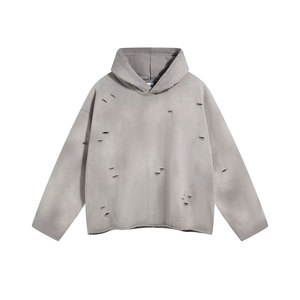 Última colección de 2025, Jersey informal de invierno para hombre, pantalones de chándal con capucha, 100% de algodón, patrón sólido, lavado poliéster/algodón - Product Image 4