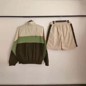 Custom Made Plus Size <b>Zip</b> <b>Up</b> <b>Jacket</b> & Short Set For Women Breathable Windproof & Waterproof 100% Nylon Windbreaker Set OEM - Product Image 2