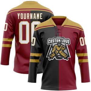 Maillot de hockey sur glace personnalisé imprimé par sublimation intégrale, vêtements d'équipe 100 % polyester, séchage rapide, antibactérien, équipe personnalisée - Product Image 6
