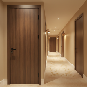 Formadehy-free Anti-termites WPC Door 40mm Thickness <b>Waterproof</b> Soundproof Wooden Composite Entry Room Door for Hotels Dorms - Product Image 6