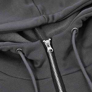 Sudadera con capucha y cremallera completa para hombre, 100% algodón, estilo francés, con logotipo personalizado, estilo urbano, gruesa. - Product Image 5