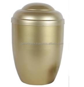 Urne de crémation en aluminium de meilleure qualité pour adultes Gravure à la main Conception de fleurs Cendres humaines Urnes de crémation pour adultes - Product Image 4