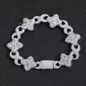 สร้อยข้อมือเพชรเลี้ยงในห้องปฏิบัติการ S925 ชุบทอง 18K ทรงกลมเจียระไนแบบบริลเลียนท์ หรูหราสำหรับผู้หญิง สวมใส่ได้ทุกวัน - Product Image 2