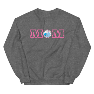 Sweat-shirt unisexe rose à col rond gris chiné foncé, pull en molleton graphique à manches longues, décontracté, mode hiver, vêtement de tous les jours - Product Image 1