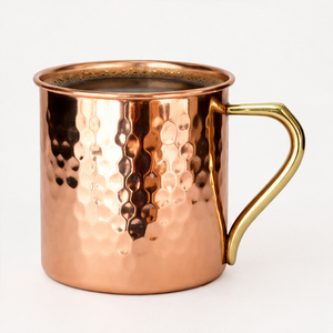 Taza Moscow Mule de Cobre Puro, Diseño Nuevo, Hecha a Mano con Acabado Martillado, Taza de Cerveza de Cobre Sólido para Bares y Hoteles, Logotipo Personalizado - Product Image 4
