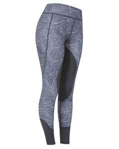 Pantalones de Equitación Híbridos de Tejido Suave que Combinan Protección con Máxima Transpirabilidad, Pantalones de Montar a Caballo con Estampado - Product Image 5