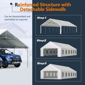 Gazebo per Eventi e Matrimoni 20x40FT Resistente per Esterni con Pareti Laterali Rimovibili e 3 Borse per il Trasporto - Product Image 2