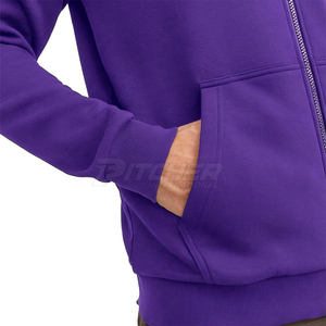 Sweat-shirts légers à fermeture éclair pour hommes avec tissu respirant, capuche à cordon réglable et confort pour un usage quotidien - Product Image 5