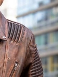 New Arrival Men's Ostrich Leather Bomber Jacket High Quality Canvas Eco-friendly Windproof Embossed Design <b>Maximize</b> Wear - Product Image 3