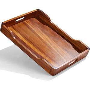 Plateau de service rectangulaire en bois d'acacia écologique pour charcuterie, fromages, sushis, fruits, desserts, apéritifs et collations - Product Image 3