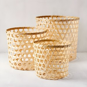 Cestas de bambú natural ecológicas al por mayor, estilo retro, hechas a mano, para almacenamiento. - Product Image 6