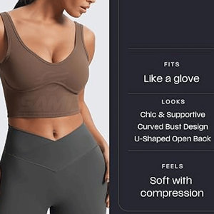 Soutien-gorge de sport respirant de haute qualité pour femme avec bretelles réglables et logo frontal – Personnalisable, maintien élevé pour l'entraînement - Product Image 4